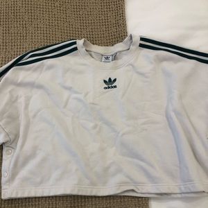 ADIDAS light pink and green crewneck sweatshirt